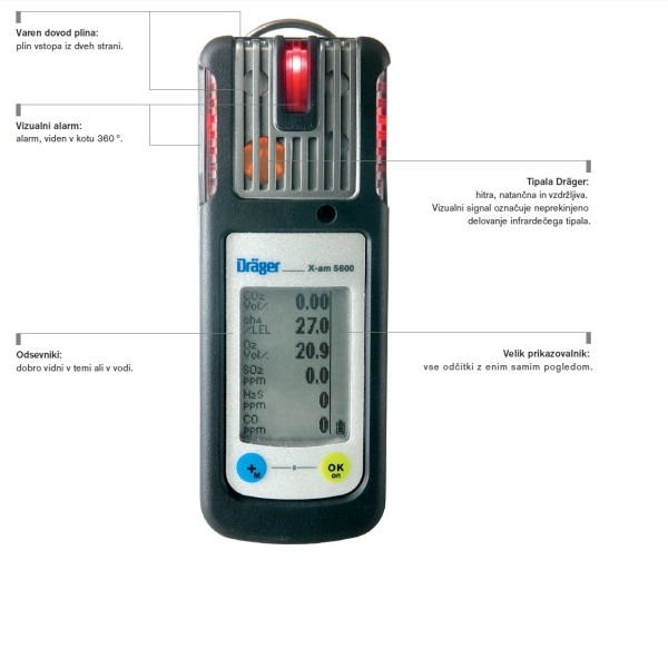 Merilec plinov Drager X-am 5600